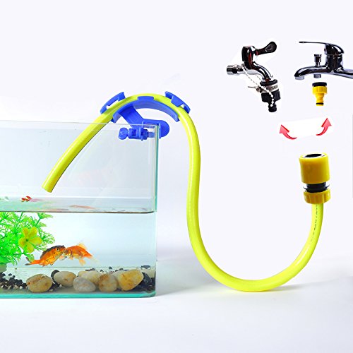 [Australia] - 32.8 Feet Tube Hose No Spill Fill Aquarium Maintenance System with Tube Clip and Faucet Connectors 