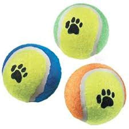 Tennis Balls for your Dog, Cat, Puppy,for training, play, chewing and biting, Material Natural Synthetic Rubber, Size 6.5cm Pack of 3 - PawsPlanet Australia