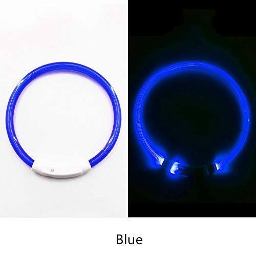Jielucix Light up Dog Collar Led Dog Lights for Collars Flashing for the Dark USB Rechargeable for Large/Small Dogs (Blue and Pink) Blue and Pink - PawsPlanet Australia