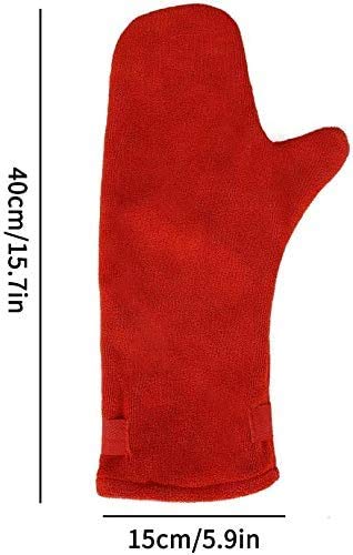 2 Pack Dog Drying Mitts, Dog Towel Glove, Ultra Absorbent Microfiber Pet, Pet Dog Towel Glove Super Absorbent Microfiber Dog Foot Paw Cleaning Towel Washable Reusable2.0-Red - PawsPlanet Australia