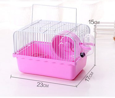 Misyue Hamster Cage Portable Carrier Hamster Carry Case Cage with Water Bottle&Wheels&Food Feeder Travemster Small Animals (Blue) - PawsPlanet Australia