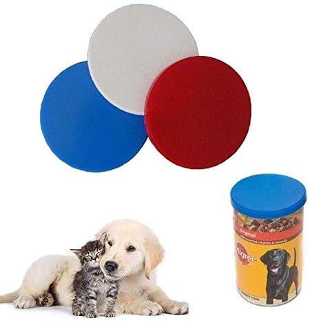 3x Can Covers for Cat Dog Food Cover Fits Standard Size Tin Plastic Lid Lids x3 For Tins Baked Beans - PawsPlanet Australia