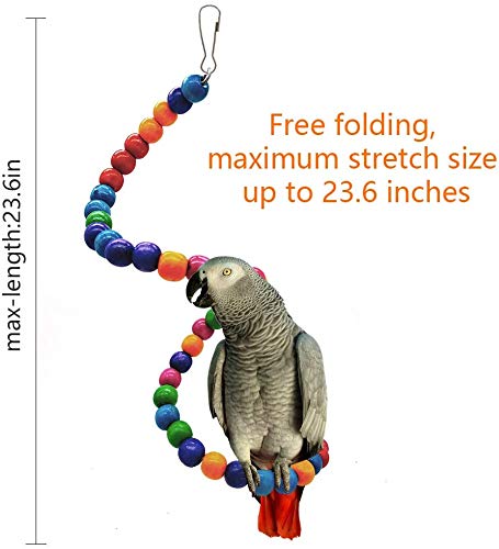 SSRIVER Bird Toys Bird Swing Parrot Bed Ladder Budgie Hammock Macaws Bite Parakeets Bell Lovebirds Rattan Conures Perch Finches Toys Pendant 6 Pcs - PawsPlanet Australia