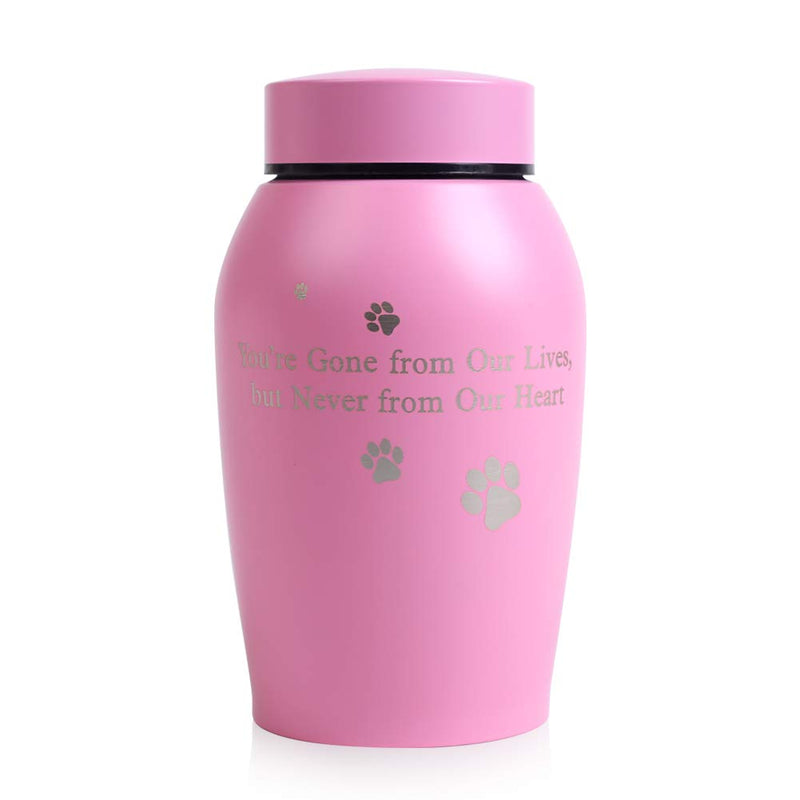 ENBOVE Funeral Cremation Urns for Dogs Cats, in Loving Memory Gone but Not Forgotten You Left Paw Prints on My Heart pink - PawsPlanet Australia