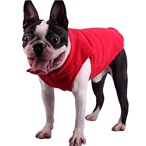 Ducomi PolarDog - Dog Vest in Soft Warm Fleece - Sweatshirt for Small and Medium Dogs for Cold Winter Days - Easy to Wear - Built-in Leash Hook (Pink, L) Pink - PawsPlanet Australia