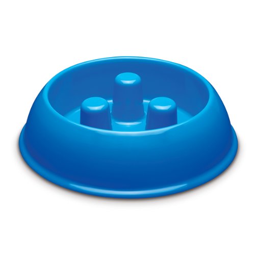 [Australia] - Pro Select Plastic Brake-Fast Dog Slow Feeder Bowl 40 Oz BLUE 