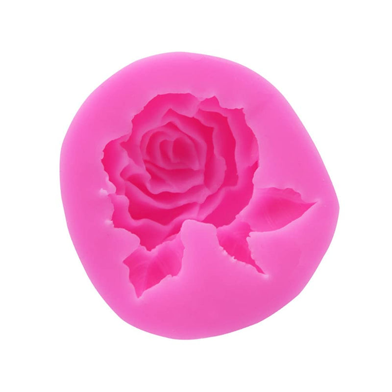 3D Rose Flower Shape Silicone Soap Mold Form Chocolate Cake Mold Handmade Diy Cake Fondant Decoration Soap Making Silicone Mold (AB) AB - PawsPlanet Australia