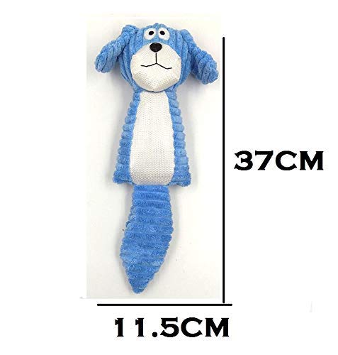 Pets Empire Cute Pet Dog Puppy Chew Toy Squeaker Squeaky Soft Plush Play Sound Teeth Toy (BLUE) BLUE - PawsPlanet Australia