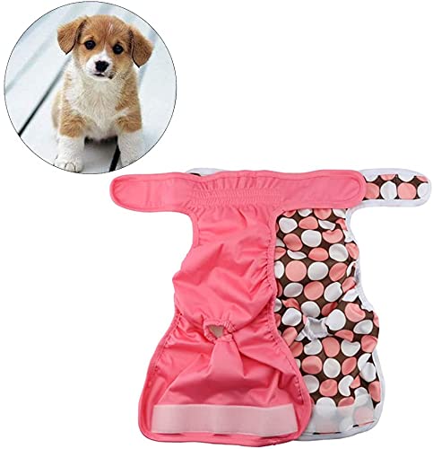 Ueetek 2 Piece Dog Nappies Washable Sanitary Pet Hygiene Pants Underwear with Fastening Size Medium Female Dog Incontinence Dogs M (2 Stück) - PawsPlanet Australia