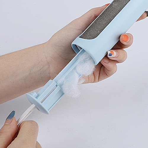 Portable Pet Hair Remover Roller, ALLULGOOO Reusable Animal Hair Removal Brush for Dogs and Cats, Self Clean Pet Fur from Carpet, Furniture, Rugs, Laundry, Clothes and Bedding, Sofa (Blue) Blue - PawsPlanet Australia