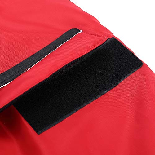 Ctomche Reversible Dog Coat,Dog Jacket for Winter Windproof Waterproof Dog Coat for Cold Weather,Dog Jacket with Harness and Reflective Strips for Small Medium & Large Dogs Red-M Medium (Length:38CM-40CM) - PawsPlanet Australia