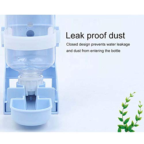 YChoice365 Automatic Rabbit Feeders, 500ml Rabbit Cage Feeder, Pet Hanging Water Dispenser Cage Water Feeder Removable Food Water Bottle, Hanging on Cage for Hamster Rabbit Little Cat Dogs blue - PawsPlanet Australia