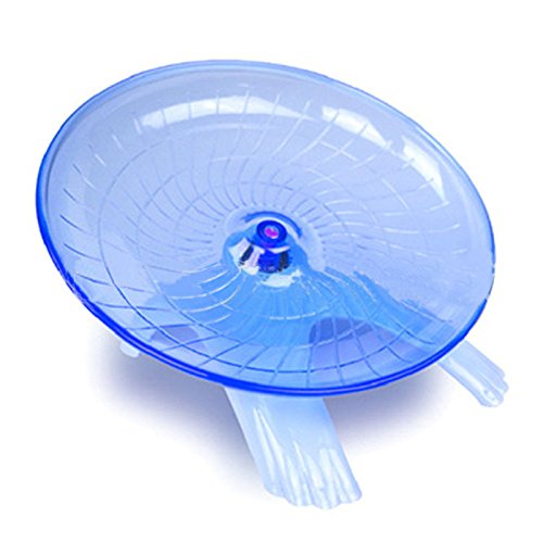 Plastic Exercise Wheel for Small Animals - 18cm Hamster Wheel Non Slip Run Disc Silent Spinner for Hamsters Hedgehogs Small Animals Exercise Wheel (Blue) Blue - PawsPlanet Australia