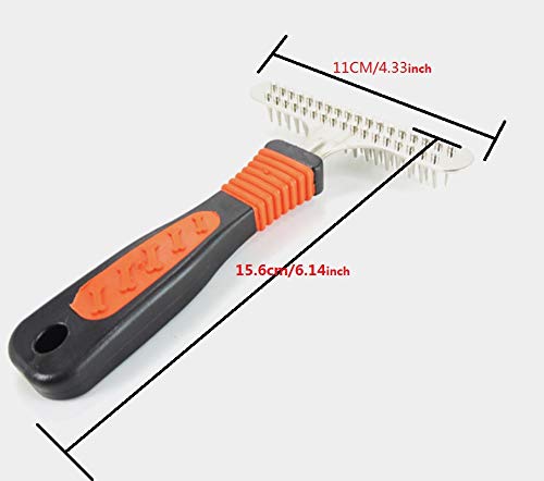 Wvzong Best Professional Pet Grooming Undercoat Rake, Dematting Tool For Large, Medium & Small Dogs & Cats, Removes Loose Undercoat, Mats and Tangled Hair - PawsPlanet Australia