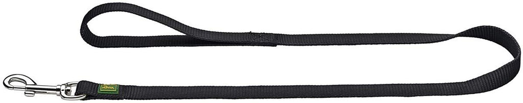 HUNTER dog lead, nylon, with hand strap, weather-resistant and easy-care, 2.0 x 100 cm, black - PawsPlanet Australia