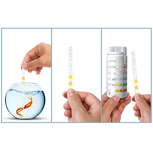 Tigerlily Enterprises 7 in 1 Aquarium Water Testing Kit, Fish Tank Test Strips for Freshwater & Saltwater Aquariums. To Quickly and Accurately Detect GH, NO2, NO3, CL2, KH and pH - 100 Strips. 100 7-in-1 Test Strips - PawsPlanet Australia