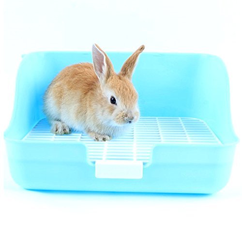 [Australia] - RUBYHOME Rabbit Cage Litter Box Easy to Clean Potty Trainer for Cat Adult Guinea Pig Ferret Small Animals Blue 