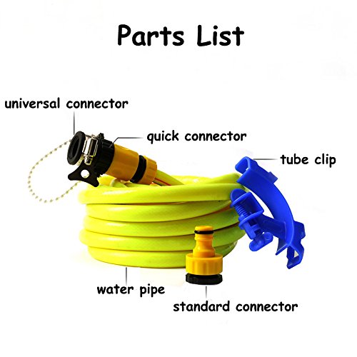 [Australia] - 32.8 Feet Tube Hose No Spill Fill Aquarium Maintenance System with Tube Clip and Faucet Connectors 