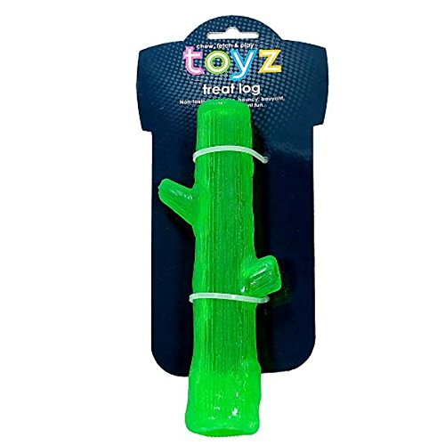 Toyz by Petface Log Treat Toy, Small, Blue/Green/Pink - PawsPlanet Australia