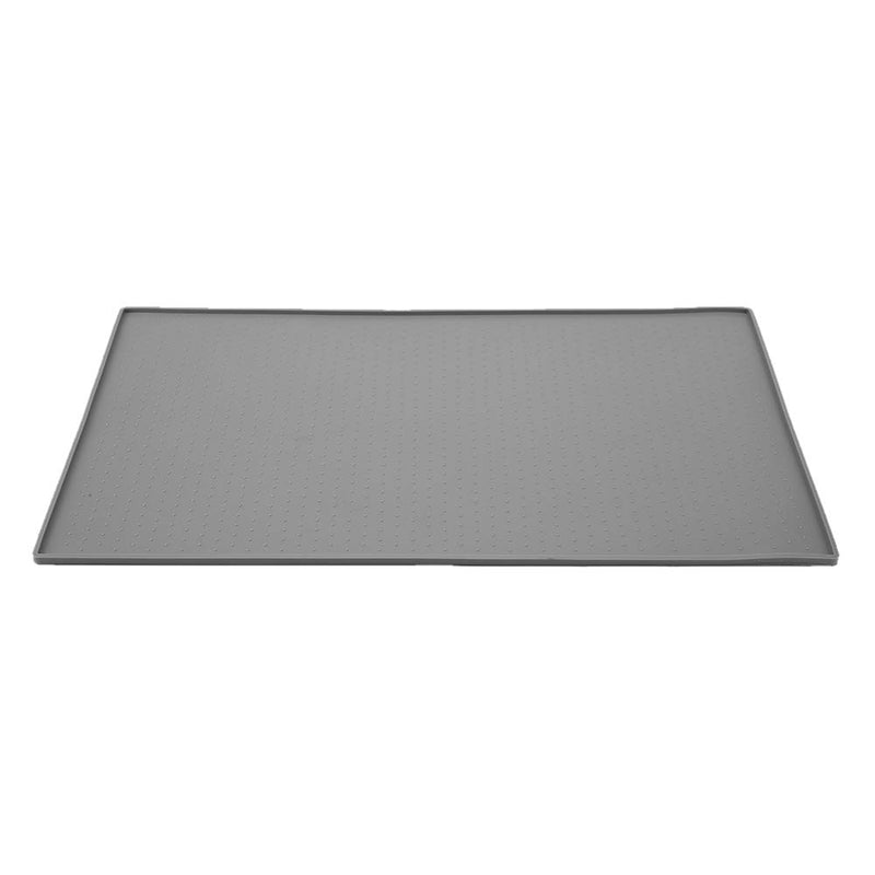 KUIDAMOS Eco-friendly Silicone Grey Pet Place Mat, Dish Bowl Feed Food Water Pad Mat, with Anti-choking Bowl Design,Withstanding -40 Degrees to 240 Degrees(Grey) - PawsPlanet Australia