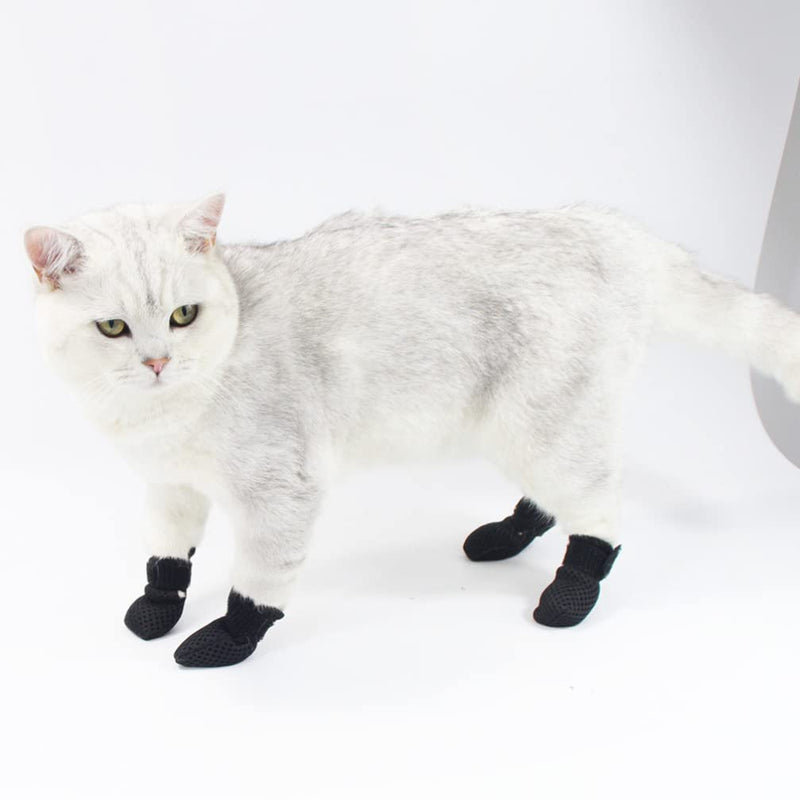 Hemobllo Claw Covers for Cats: Scratch Protection for Cats Breathable Mesh Cat Paw Covers Cat Claw Covers Caps for Cat Syringe Grooming Bathing Pack of 4 - PawsPlanet Australia