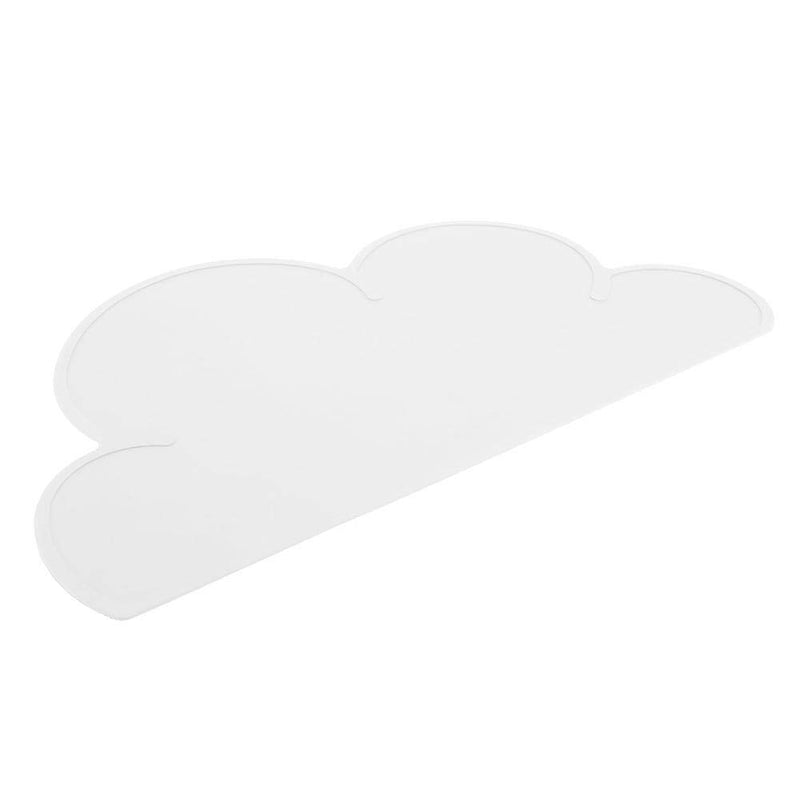 Feeding Mats, Cloud Shaped Silicone Food Water Feeding Dish Bowl Placemat for Pet Dog Puppy(White) White - PawsPlanet Australia