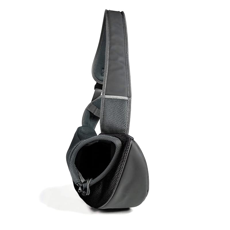 Kucehiup Dog Sling Carrier for Small Dogs Cat Carrier Breathable Mesh Hand-Free Bag(Fits Approximately 3 lbs to 6 lb Pets) Black - PawsPlanet Australia
