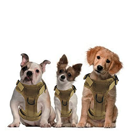 Blueguan Tactical Dog Vest with Large Handles, Outdoor Training Suit, Adjustable Training Vest (Coyote Brown, L (Neck:24 "-34" ; Chest: 26.8 "-36.6" )) Coyote Brown L (Neck:24 "-34" ; Chest: 26.8 "-36.6" ) - PawsPlanet Australia