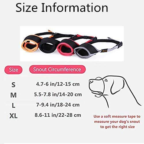 Phanindra Dog Muzzle Nylon Soft Muzzle Anti-Biting Barking Secure，Mesh Breathable Pets Muzzle for Small Medium Large Dogs Black - PawsPlanet Australia