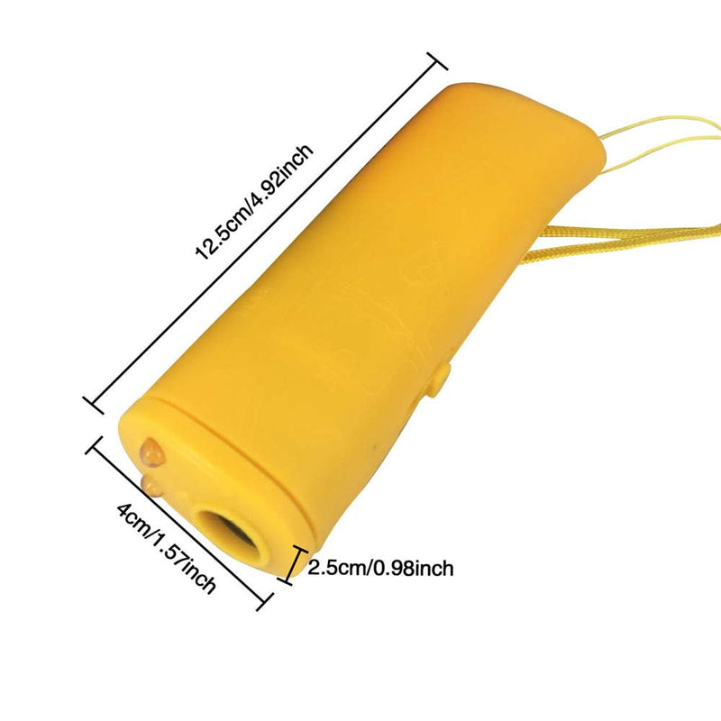 AILOVA Pet Training Device,3 in 1Handheld Ultrasonic Dog Training Repeller w/LED Flashlight Anti-barking Stop Bark Deterrents Dogs (Yellow) - PawsPlanet Australia