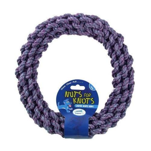 Nuts For Knots Rope Ring Dog Toy, Large, Assorted Colours - PawsPlanet Australia