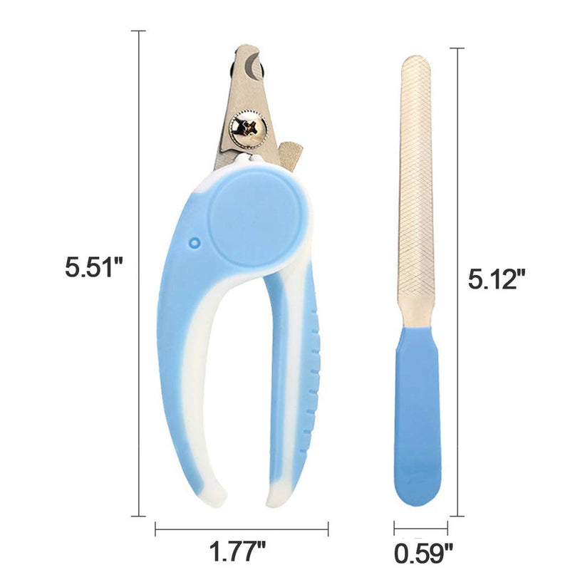 [Australia] - Novicey Dog Nail Clippers,Dog Nail Trimmer with Safety Guard to Avoid Over,Stainless Steel Razor Sharp Blades,Professional Grooming Tool at Home for Small Breed Dogs Cats Blue 