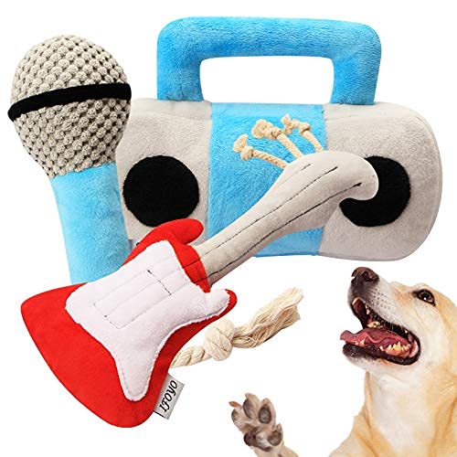 IFOYO Pet Chew Toy, Soft, Comfortable, Durable and Fashionable Unique Squeaky Parody Plush Dog Simulation Music Toys with a Squeakers for Large, Medium and Small Dogs, Washable Red - PawsPlanet Australia
