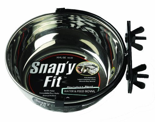 [Australia] - MidWest Homes for Pets Snap'y Fit Food Bowl / Pet Bowl, 20 oz. for Dogs, Cats & Small Animals (2 Pack) 