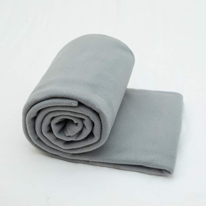 CAI TENG Fleece Blanket Throw Super Soft Cozy All Season Polar Fleece Bed Sofa Travel Blanket, Easy Care (Grey, 52x67 inches, 2 Pack) Grey Pack of 2 - 52 x 67 inch - PawsPlanet Australia