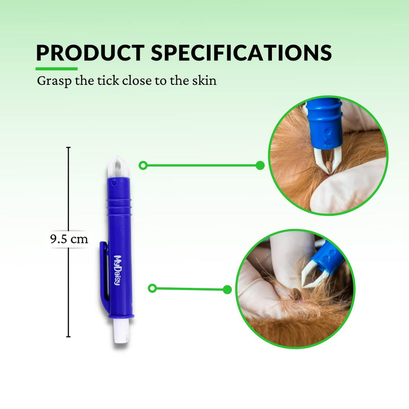 MYDAISY Tick Tweezers Set 3+1 with Case - Tick Removal - Safe Tick Protection for People & Pets - Children, Cat and Human - Tick Tweezers - PawsPlanet Australia