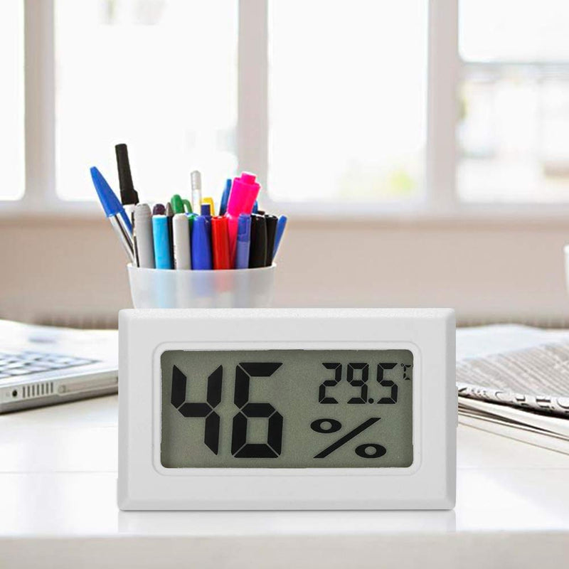 Pssopp Digital Thermometer Hygrometer Embedded Fish Tank Humidity Temperature Monitor LCD Display Reptile Terrarium Temperature Gauge Indoor Outdoor for Lizard Crawler Box Rainforest - PawsPlanet Australia
