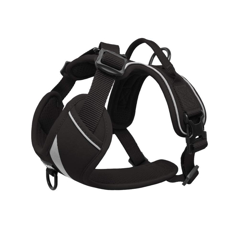 [Australia] - Maverick Dual Attachment Outdoor Dog Harness by Voyager | NO-pull Pet Walking Vest Harness - Black, Small 