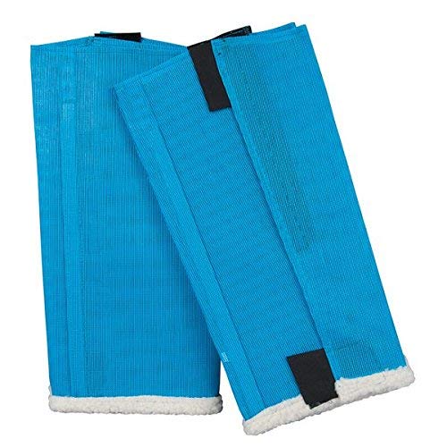 Shoofly Horse Leggins, Patented Loose Fitting Fly Boots, Prevent Fly Bites, Reduce Stomping, Stress & Fatigue, Breathable Plastic Mesh Small Blue - PawsPlanet Australia