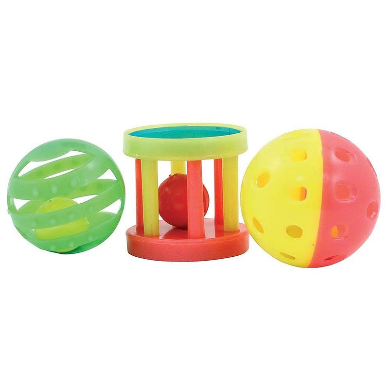 Parrot Essentials Roll & Ring Foot Parrot Toy for Parakeets, Budgies and Parrots - Pack of 3 - PawsPlanet Australia