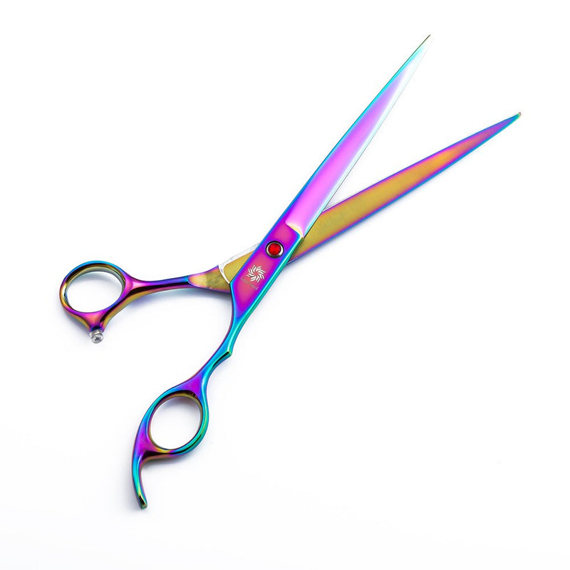 Dream Reach 8 Inchs Professional Pet Dog Grooming Scissors Suit 7 inch Stainless Steel Home Groomer Cutting Set Curved Thinning Shear Kit (Rainbow) (8 inch - Set 1) 8 inch-Set 1 - PawsPlanet Australia