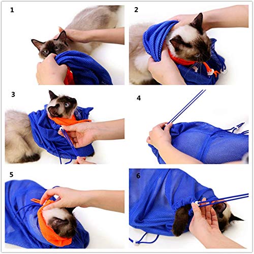 Aduck Cat Grooming Bag - Scratch & Biting Resisted for Cat's Bathing /Injecting /Nail Trimming During Grooming or Bathing - PawsPlanet Australia