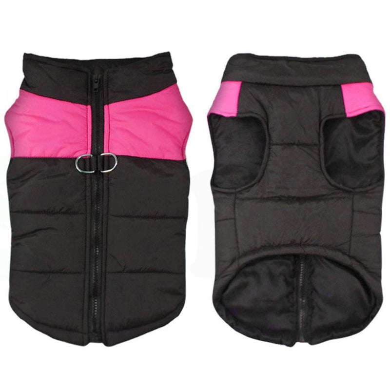 Create Idea Puppy Warm Winter Jacket Vest Pet Dog Coat Clothes Apparel Harness Pink S size - PawsPlanet Australia