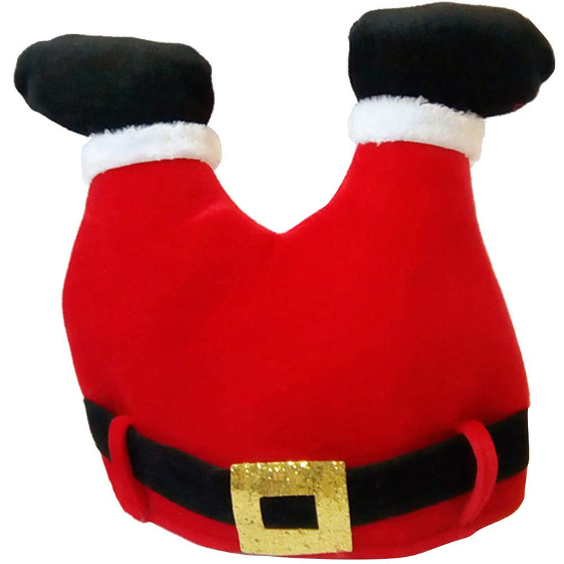 Christmas hats adults hat tree for down upside de navidad trees santa- Funny Novelty Red Pants Christmas Hat Santa Claus Legs Cap Xmas Hat Party Decoration Party Supplies - PawsPlanet Australia
