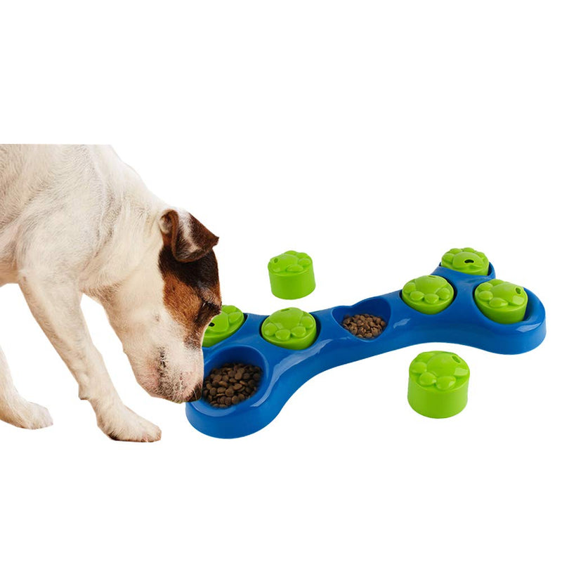 Dog Pet Bone Shape Dog Toys Interactive Puzzle Slow Feeding Dish Toy For Dog and Puppy (ORANGE) ORANGE - PawsPlanet Australia