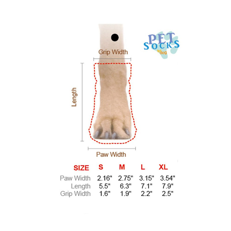 PUPTECK Anti-Slip Dog Socks Pet Paw Protection for Indoor Wear XL - PawsPlanet Australia