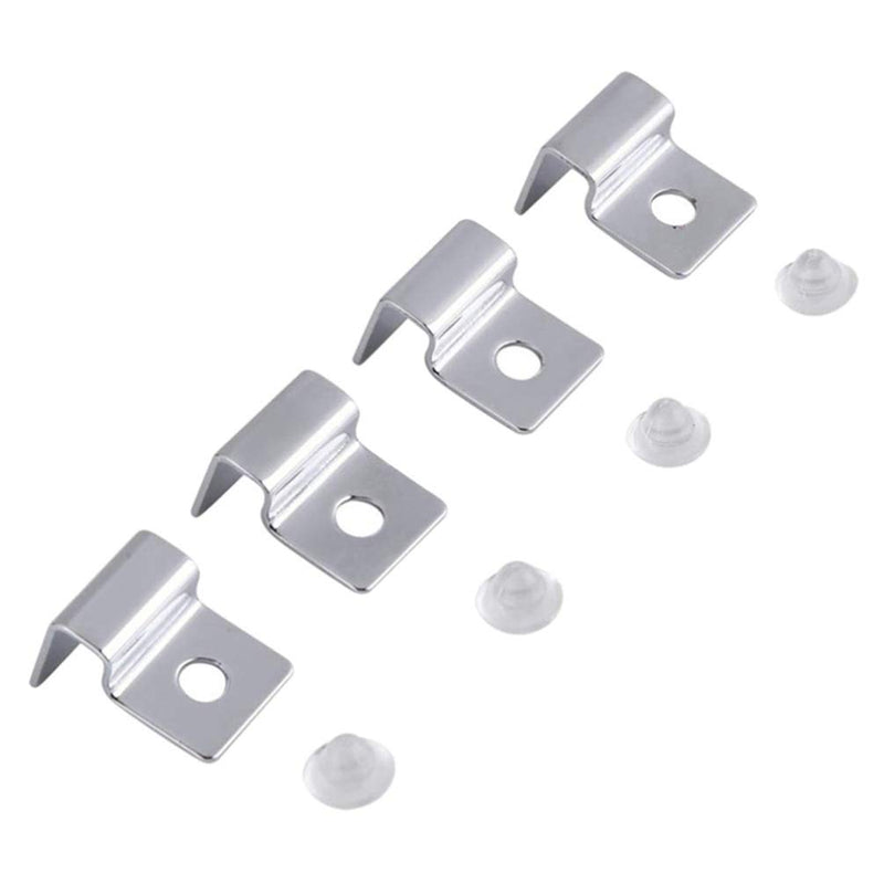 POPETPOP Aquarium Stands,Fish Tank Glass Cover Clip Support Holder,4PCs Stainless Steel Aquarium Glass Cover Lid Bracket - Non-Slip and Durable (10mm) - PawsPlanet Australia