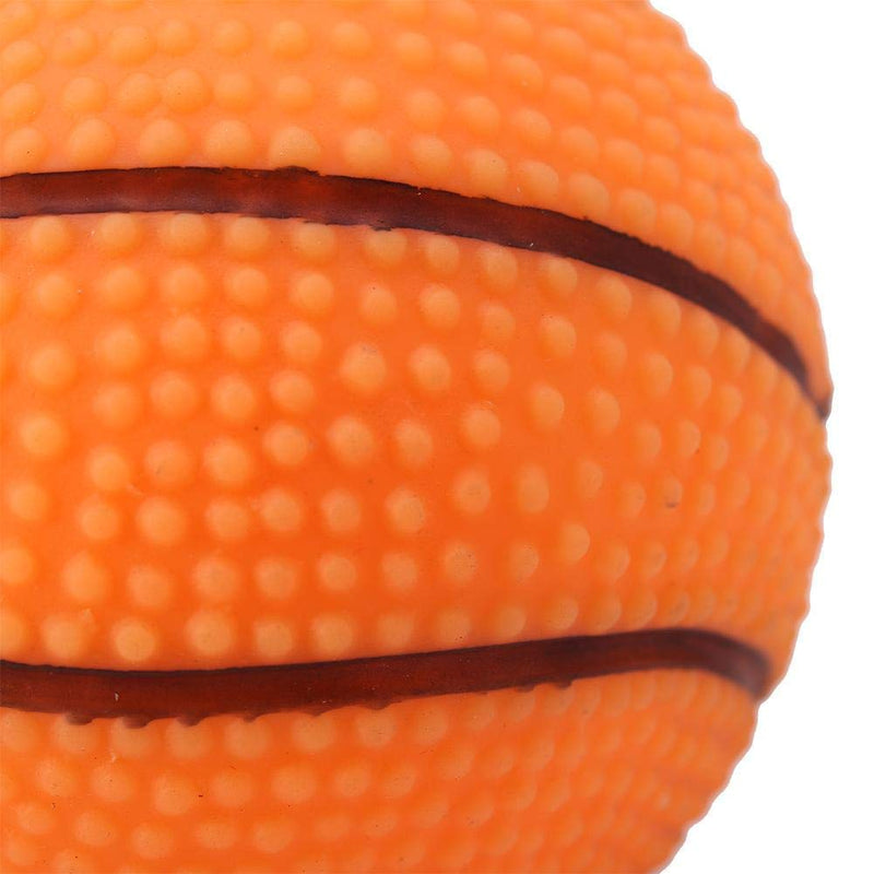 Dog Toy Balls, Pet Training Playing Chewing Rubber Balls Interactive Bite Resistant Squeaky Ball for Pets Puppy Dog Cat Reward Fetch Play(Basketball) Basketball - PawsPlanet Australia