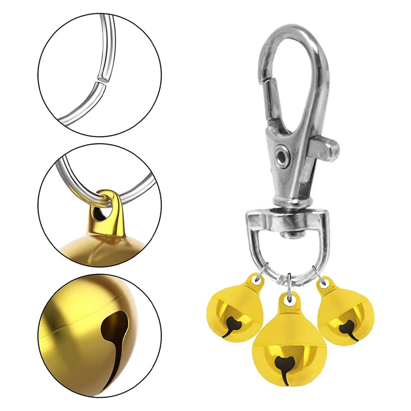 YEHUIMEI Pack of 8 dog bells, pet bells for collars, loud key rings, dog bell, collar charm, dog triple bell pendant for dogs - PawsPlanet Australia