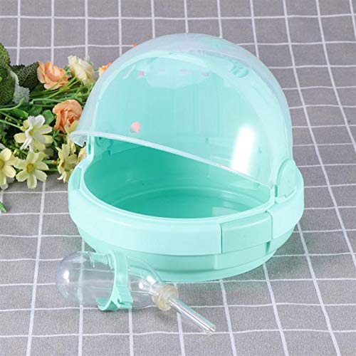 JUILE YUAN Portable Hamster Carry Cage Habitat, 7.6x6.5in Small Animal Cage, with Water Bottle Travel Handbags &Outdoor Carrier Vacation House for Like Dwarf Hamster, Chinchilla, Mouse Green - PawsPlanet Australia